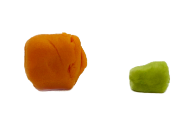 Marzipan zum modellieren orange und grün