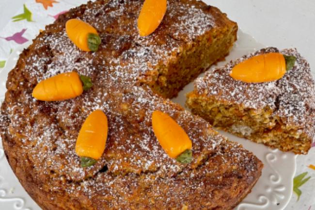 Rezept: Veganer Rüeblikuchen, Karottenkuchen