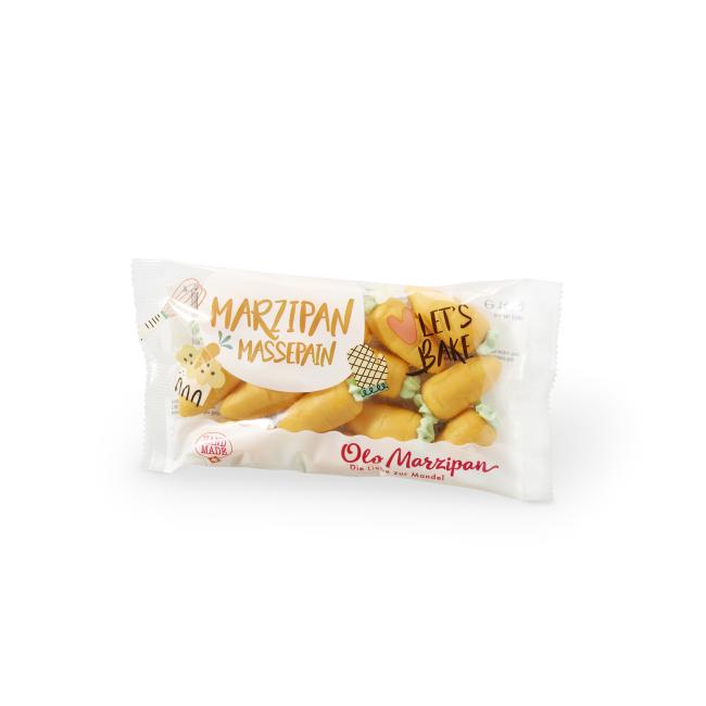 Marzipan Rüebli mit Zuckerkraut 140g