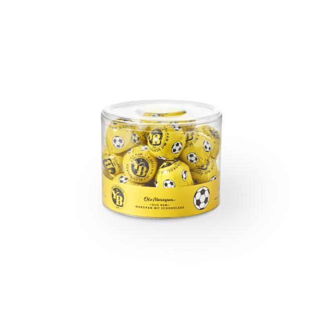 Olo Rum Kugeln in Dose, Marzipan, verpackt im BSC YB Design
