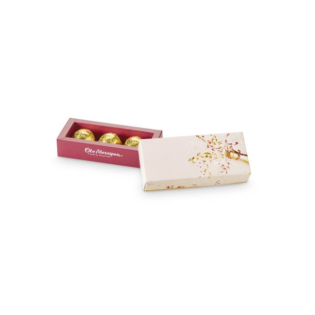 Marzipan Olo Rum Kugeln mit Geschenkbox feiern